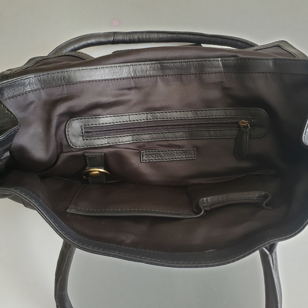 Rocha John Rocha Black Leather Handbag - Picture 5 of 11